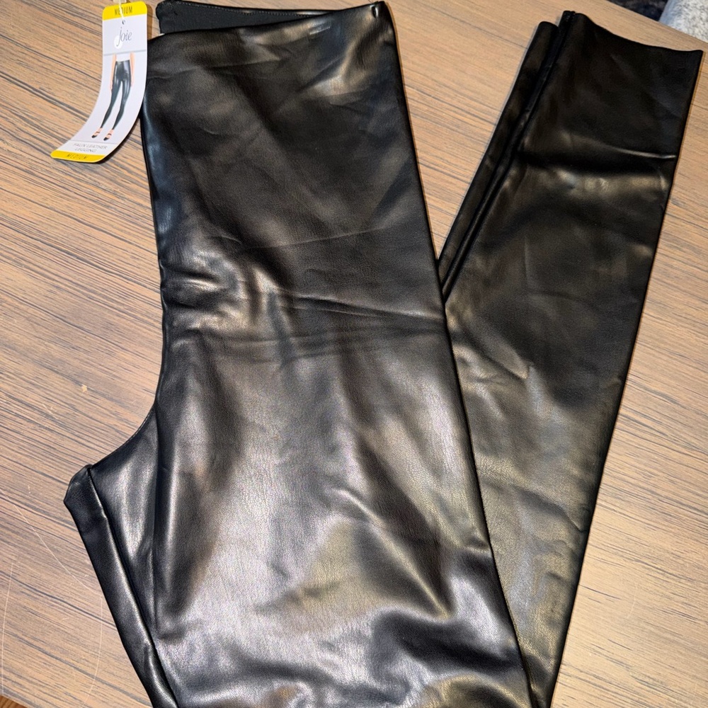 Joie | Black Faux Leather Leggings, NWT